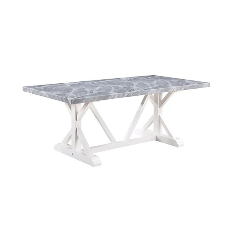 Hollyn - Dining Table With Engineering Stone Top - White