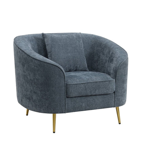 Nakendra - Chair With Pillow - Cobalt Gray