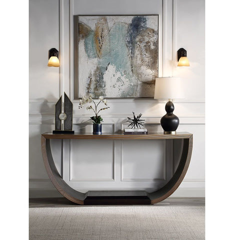 Maceo - Console Table - Black & Gold