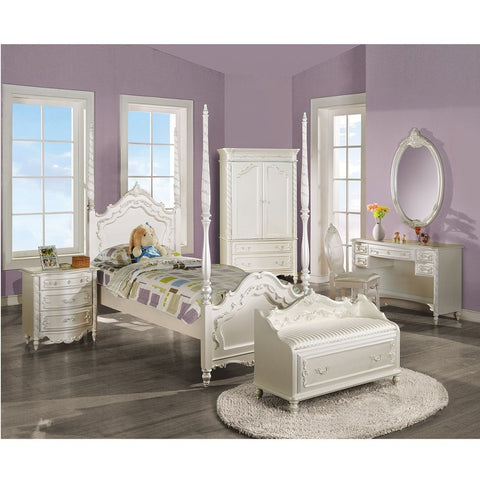 Pearl - Bench With Storage - Pearl White