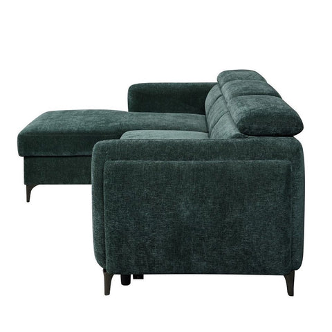 Zadok - Sectional Sofa With Sleeper & Storage - Green