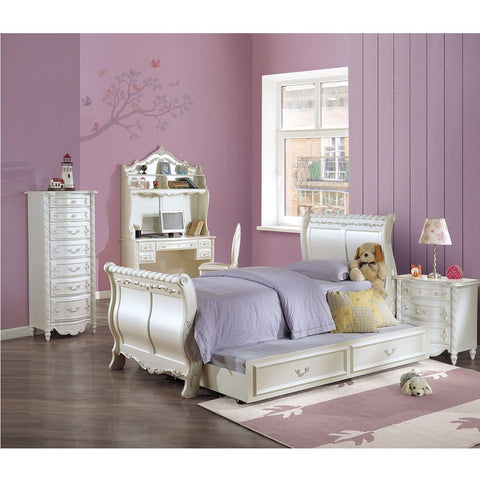 Pearl - Twin Trundle - Pearl White