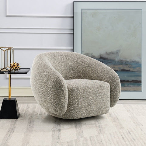 Isabel - Chair With Swivel - Brown Boucle