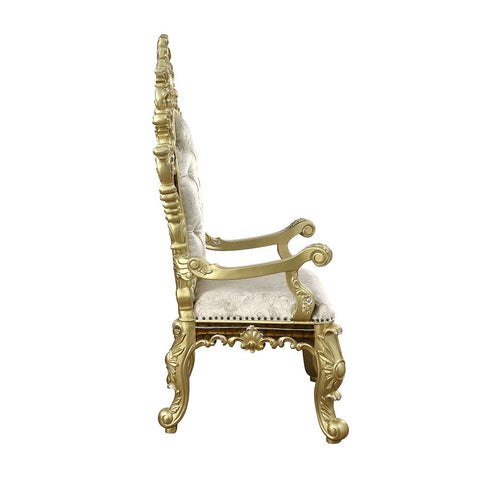 Desiderius - Arm Chair (Set of 2) - Antique Gold & Hand-Painted Brown