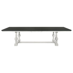 Aventine - Rectangular Dining Table With Extension - Leaf Charcoal And Vintage Chalk