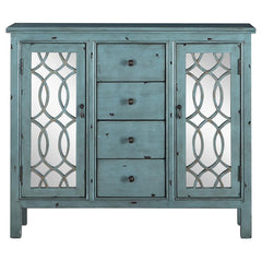 Rue - 4-Drawer Accent Cabinet - Antique Blue