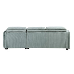 Zavala - Sectional Sofa With Sleeper & Storage - Light Green