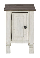 Havalance - Chair Side End Table - White / Gray