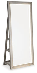 Evesen - Champagne - Floor Standing Mirror/Storage