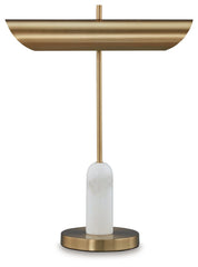 Rowleigh - Gold Finish / White - Marble Desk Lamp