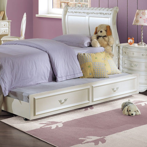 Pearl - Twin Trundle - Pearl White