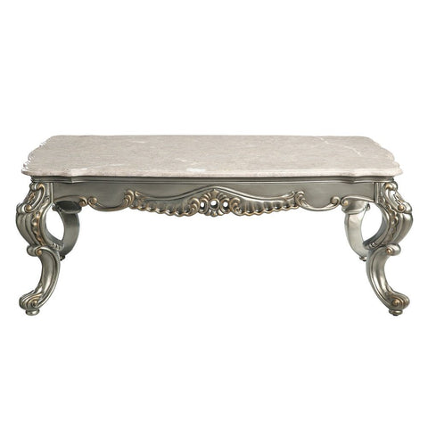 Miliani - Coffee Table With Marble Top - Natural Antique Bronze