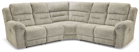 Family Den - Pewter - 3-Piece Power Reclining Sectional With 2 Loveseats