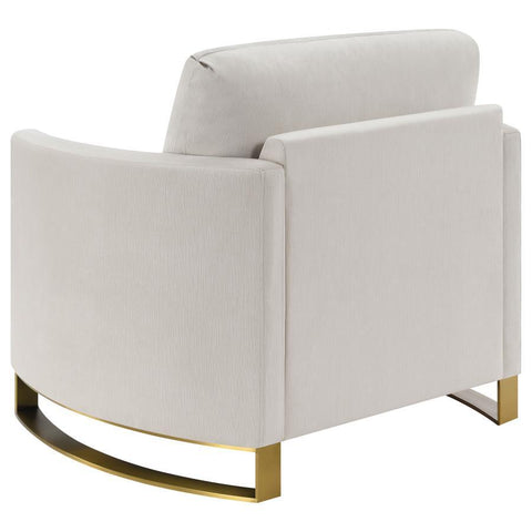 Corliss - Upholstered Arched Arms Chair - Beige