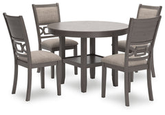 Wrenning - Gray - Dining Room Table Set (Set of 5)