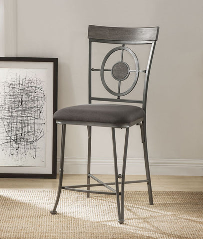 Landis - Counter Height Chair (Set of 2) - Fabric & Gunmetal