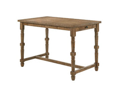 Farsiris - Counter Height Table - Weathered Oak Finish