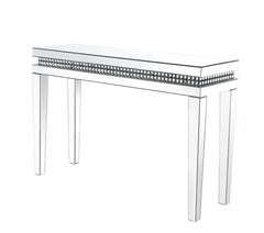 Lotus - Accent Table - Mirrored & Faux Crystals Inlay