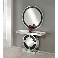 Noor - Accent Table - Mirrored & Faux Gemstones - 31"