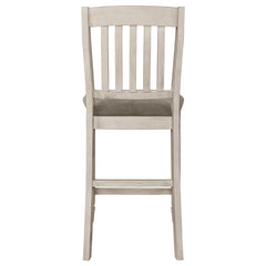 Sarasota - Slat Back Counter Height Chairs (Set of 2) - Gray And Rustic Cream