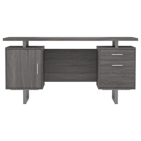 Lawtey - Floating Top Office Desk - Weathered Gray