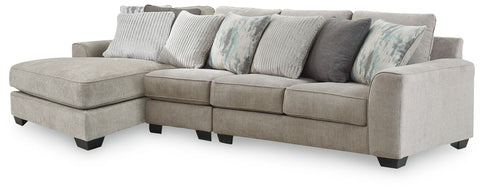 Ardsley - Pewter - 3-Piece Sectional With Laf Corner Chaise