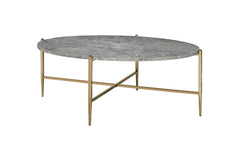 Tainte - Coffee Table - Faux Marble & Champagne Finish