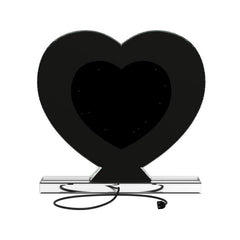 Euston - Heart Shape Table - Mirror Silver