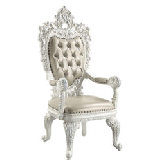 Vanaheim - Dining Chair (Set of 2) - Beige PU & Antique White Finish