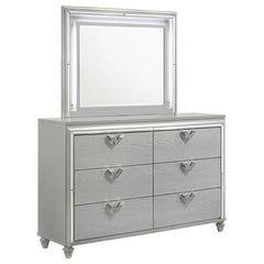 Veronica - Dresser Mirror - Light Silver