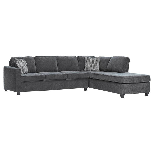 Mccord - 2-Piece Cushion Back Sectional - Dark Gray