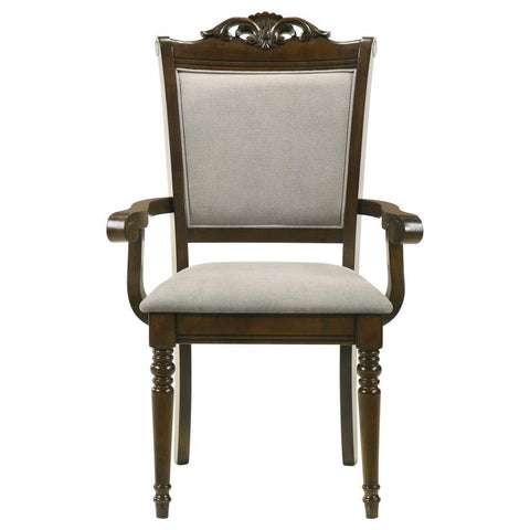 Arm Chair (Set of 2) - Gray And Chestnut