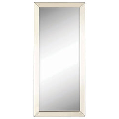 Barnett - Rectangular Floor Mirror - Silver