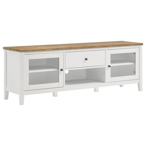 Angela - 3 Piece Entertainment Center - Brown And White