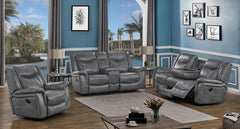 Conrad - Upholstered Motion Sofa - Cool Gray
