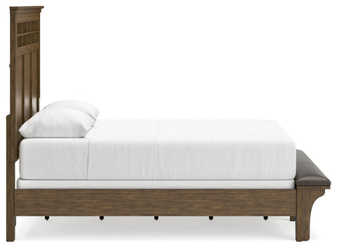 Shawbeck - Medium Brown - Queen Panel Bed
